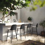 Alexa Performance Fabric Outdoor Stool by TOV Furniture at Eve Furniture