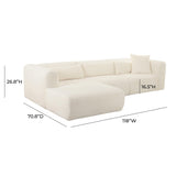 Tarra Fluffy Oversized Corduroy Modular Sectional by TOV Furniture at Eve Furniture