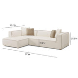 Tristine Cream Linen Sectional by TOV Furniture at Eve Furniture