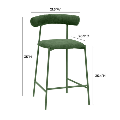 Liliana Performance Velvet Stool by TOV Furniture at Eve Furniture