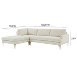 Serena Velvet Chaise Sectional by TOV Furniture at Eve Furniture