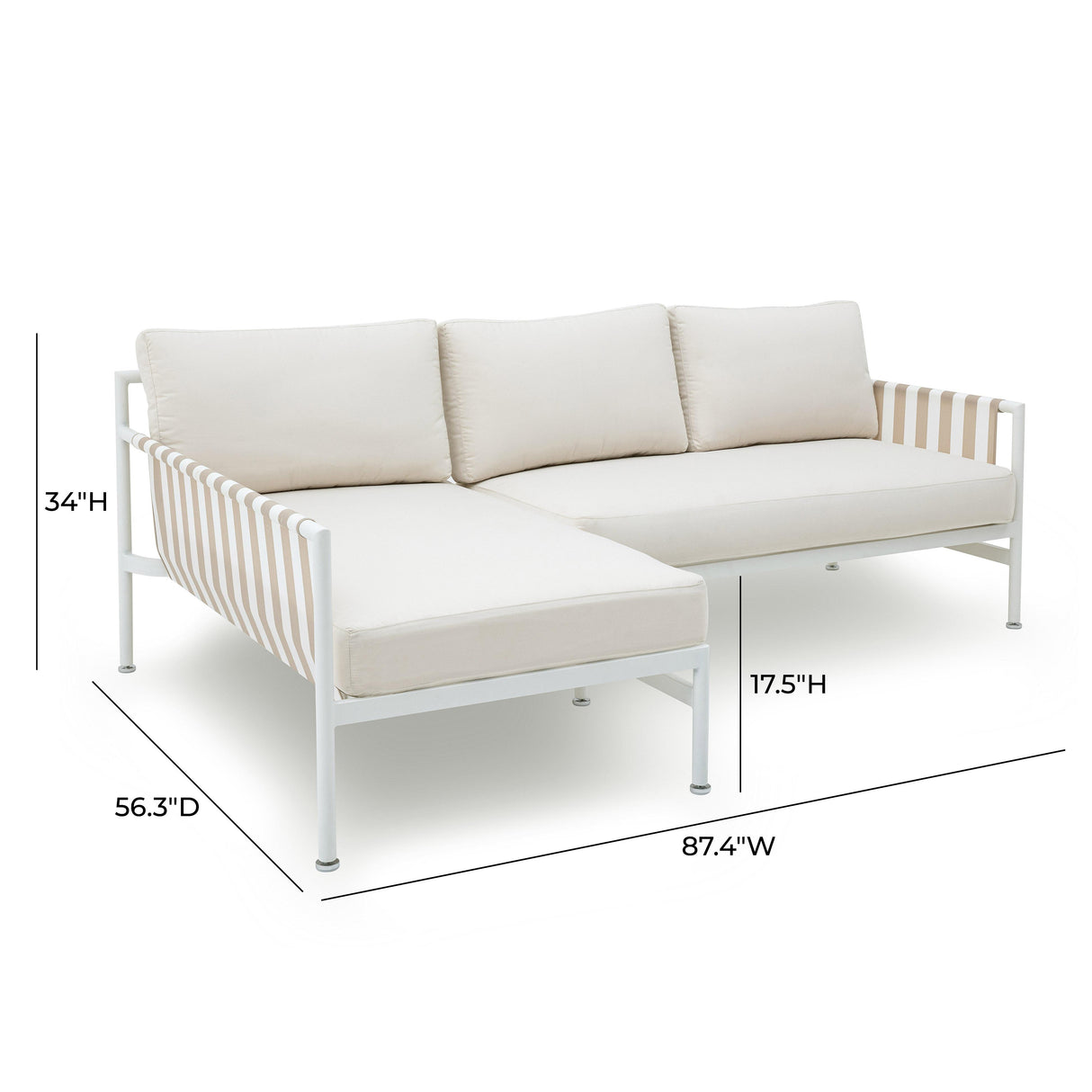 Dunes Cream Outdoor Sectional by TOV Furniture at Eve Furniture