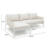 Dunes Cream Outdoor Sectional by TOV Furniture at Eve Furniture