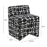 Pippa Geometric Jacquard Weave Stool by TOV Furniture at Eve Furniture