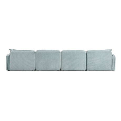Travie Performance Corduroy Velvet 6-Piece Modular U-Sectional by TOV Furniture at Eve Furniture
