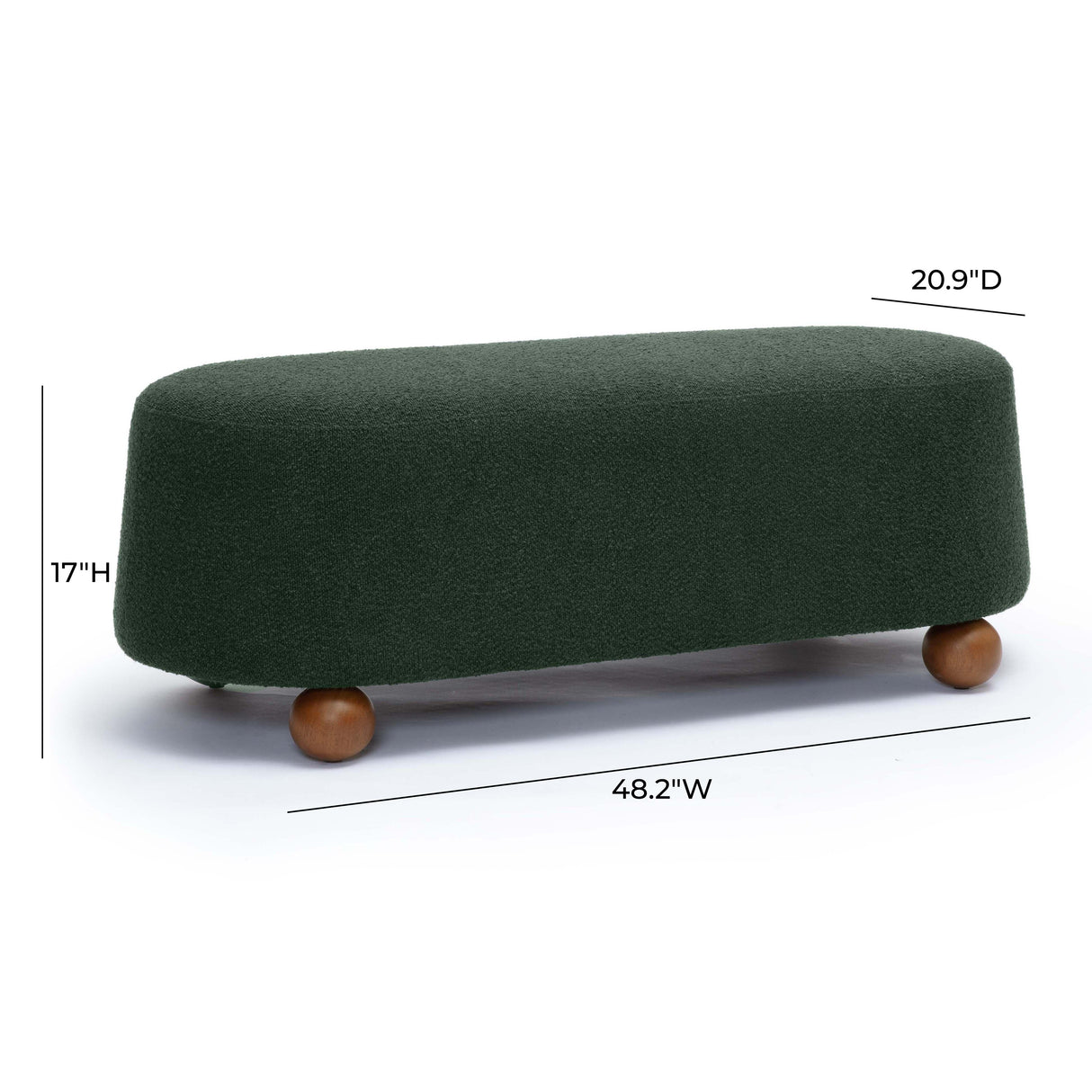 Jaine Boucle Large Ottoman by TOV Furniture at Eve Furniture