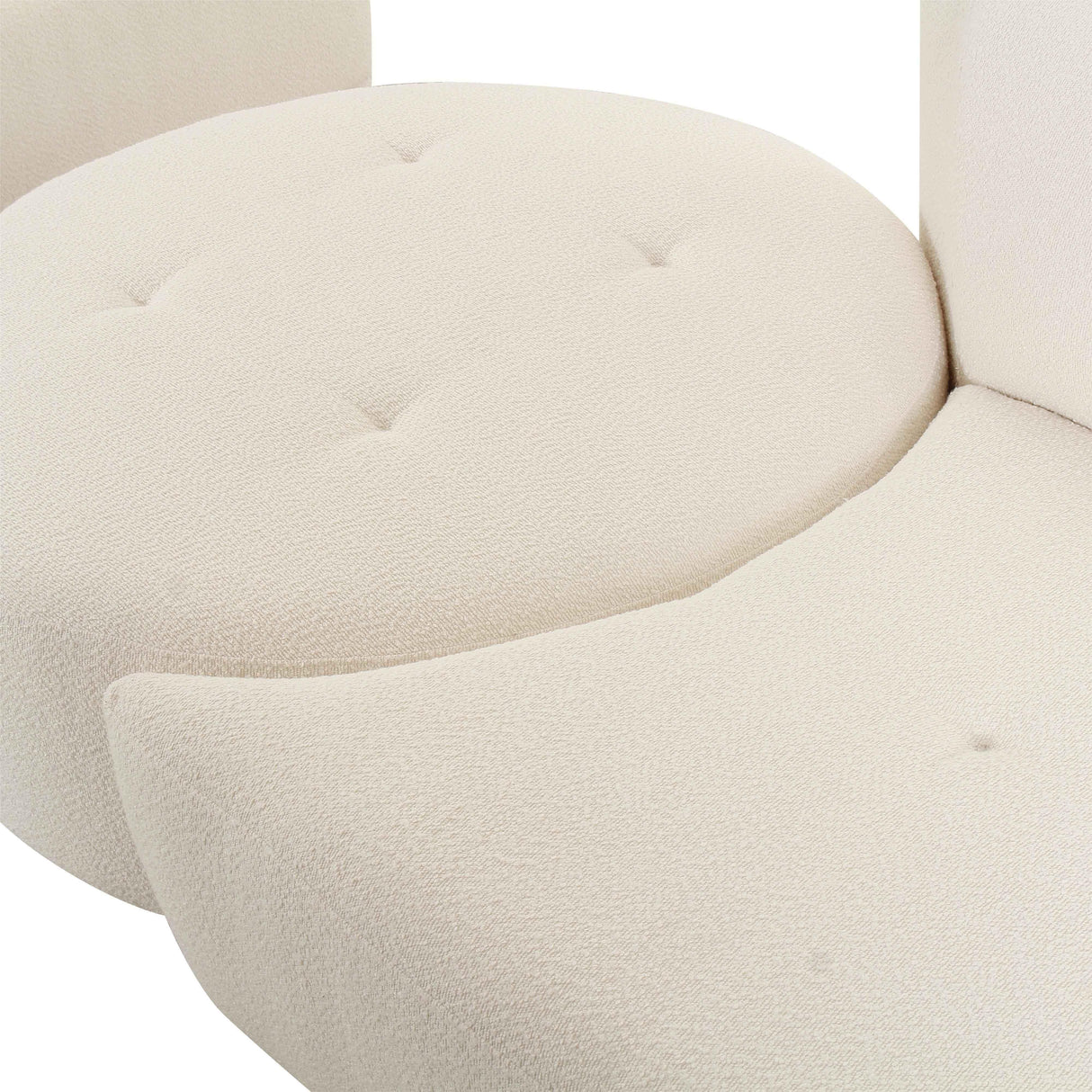 Fickle Cream Boucle 4-Piece Modular Sectional by TOV Furniture at Eve Furniture