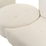 Fickle Cream Boucle 4-Piece Modular Sectional by TOV Furniture at Eve Furniture
