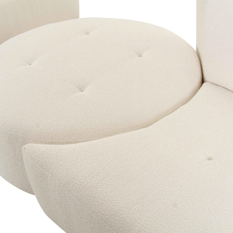 Fickle Cream Boucle 4-Piece Modular Sectional by TOV Furniture at Eve Furniture