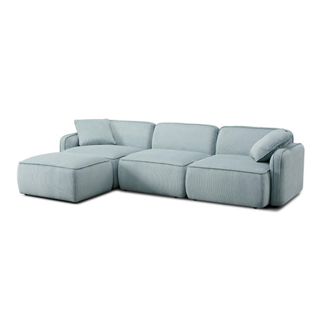 Travie Performance Corduroy Velvet 4-Piece Modular Sectional by TOV Furniture at Eve Furniture