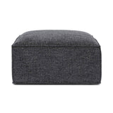 Mindy Chenille Basketweave Ottoman by TOV Furniture at Eve Furniture