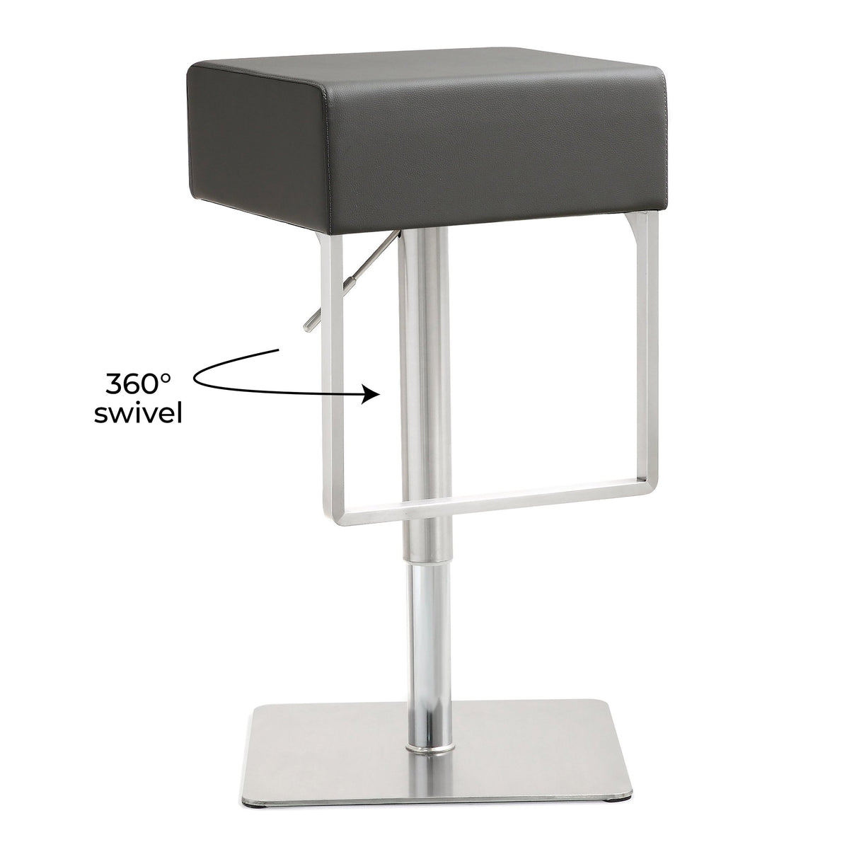 Seville Performance Vegan Leather Adjustable Stool by TOV Furniture at Eve Furniture