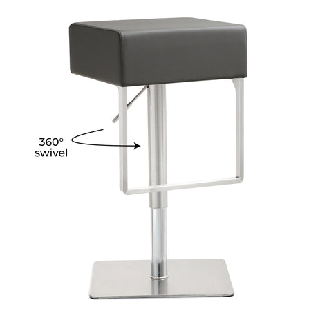 Seville Performance Vegan Leather Adjustable Stool by TOV Furniture at Eve Furniture