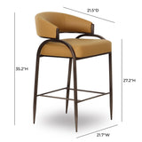 Tatum Performance Vegan Leather Counter Stool by TOV Furniture at Eve Furniture
