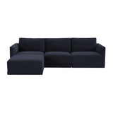 Willow Velvet Modular 4-Piece Sectional by TOV Furniture at Eve Furniture