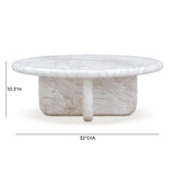 Juju Marble Coffee Table by TOV Furniture at Eve Furniture