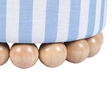 Dex Striped Linen Ottoman by TOV Furniture at Eve Furniture