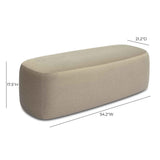 Graceland Faux Mohair Bench by TOV Furniture at Eve Furniture