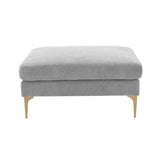 Serena Velvet Ottoman by TOV Furniture at Eve Furniture