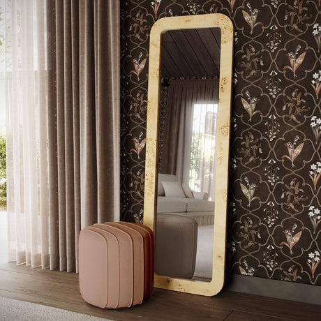 Pouch Chenille Ottoman by TOV Furniture at Eve Furniture