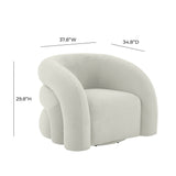 Slipper Upholstered Swivel Chair by TOV Furniture at Eve Furniture
