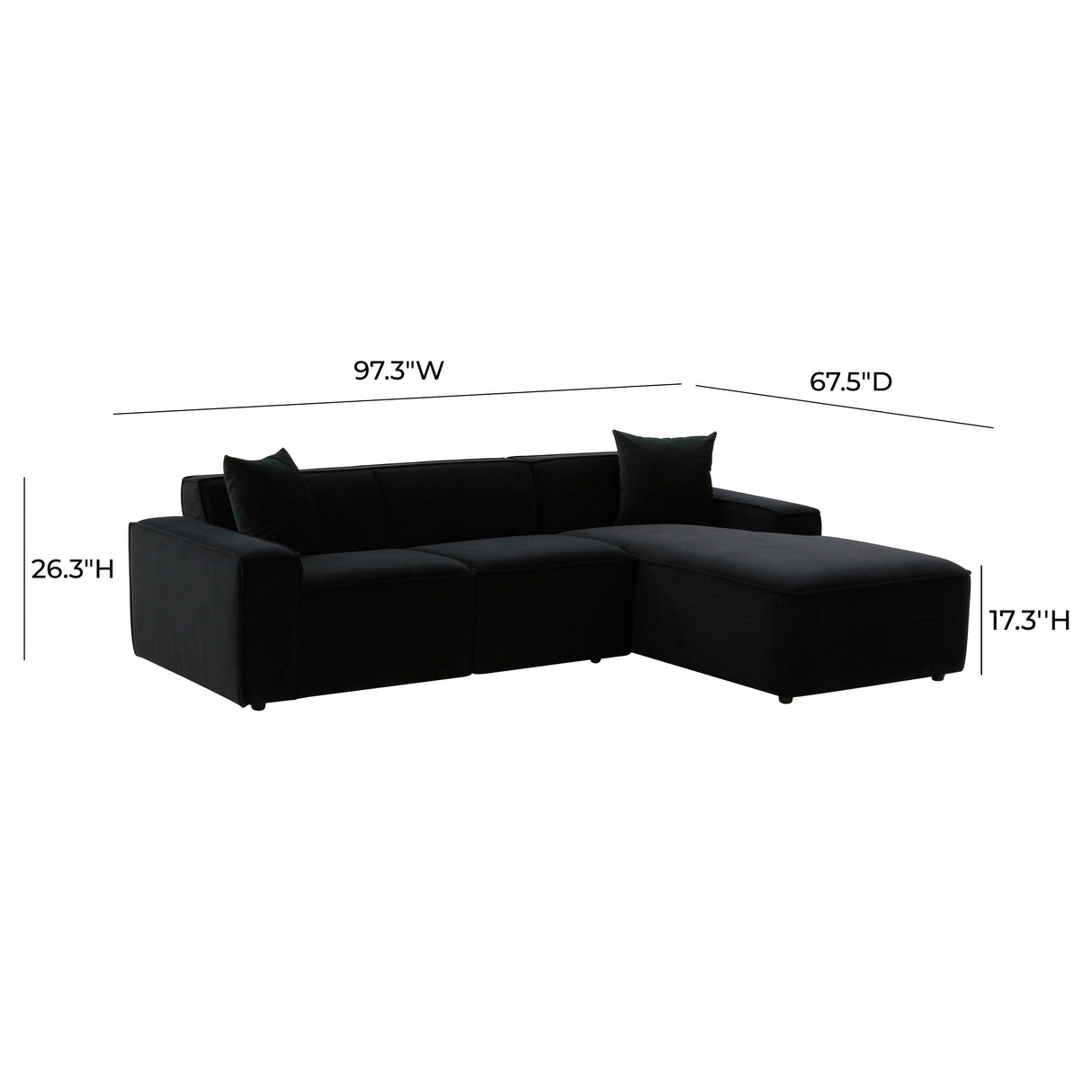 Olafur Upholstered Sectional by TOV Furniture at Eve Furniture