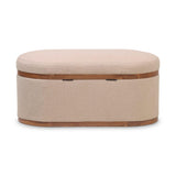 Olivier Boucle Oval Storage Ottoman by TOV Furniture at Eve Furniture