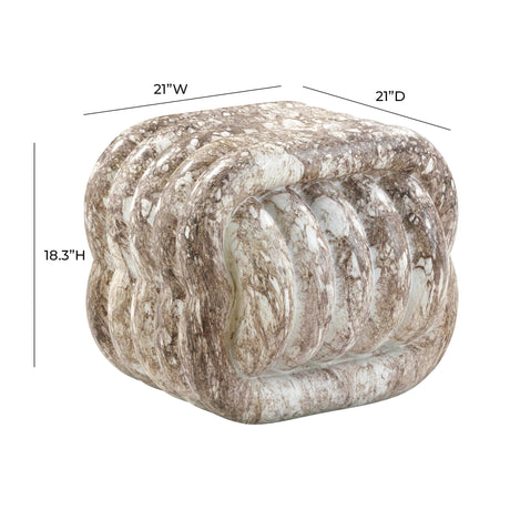 Love Knot Concrete Indoor / Outdoor Accent Stool by TOV Furniture at Eve Furniture