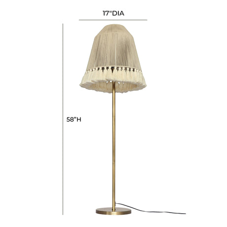 June White Floor Lamp by TOV Furniture at Eve Furniture
