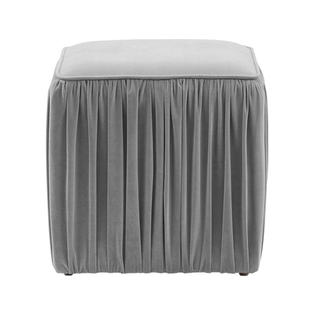 Morgan Pleated Velvet Ottoman by TOV Furniture at Eve Furniture