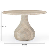 Smooch Indoor / Outdoor 47" Round Dining Table by TOV Furniture at Eve Furniture