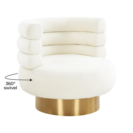 Naomi Velvet Swivel Chair by TOV Furniture at Eve Furniture
