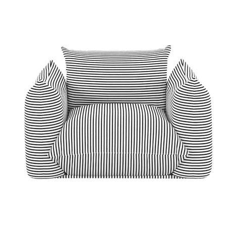 Saint Tropez Striped Stuffed Indoor / Outdoor Armchair by TOV Furniture at Eve Furniture