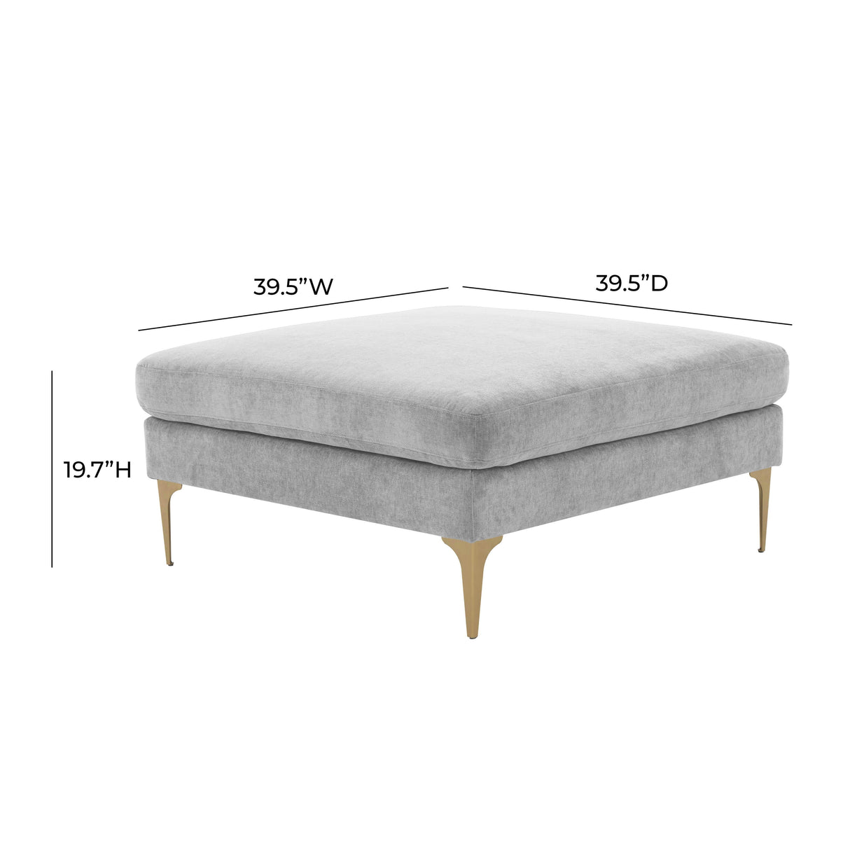 Serena Velvet Ottoman by TOV Furniture at Eve Furniture