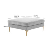 Serena Velvet Ottoman by TOV Furniture at Eve Furniture