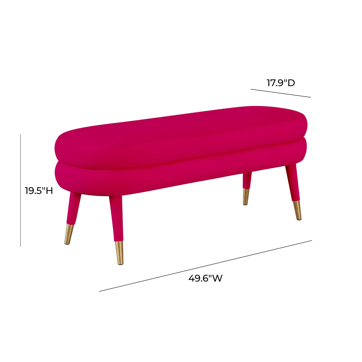 Betty Velvet Bench by TOV Furniture at Eve Furniture