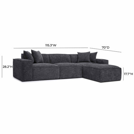 Mindy Chenille Basketweave Modular Sectional by TOV Furniture at Eve Furniture
