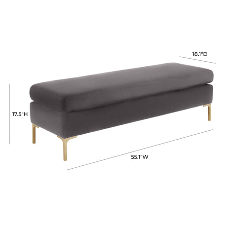Delilah Velvet Bench by TOV Furniture at Eve Furniture