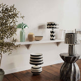 Maiori Striped Papier Mache Table Lamp by TOV Furniture at Eve Furniture