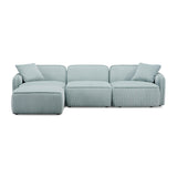 Travie Performance Corduroy Velvet 4-Piece Modular Sectional by TOV Furniture at Eve Furniture