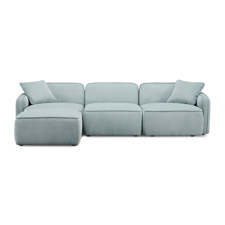 Travie Performance Corduroy Velvet 4-Piece Modular Sectional by TOV Furniture at Eve Furniture