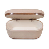 Olivier Boucle Oval Storage Ottoman by TOV Furniture at Eve Furniture