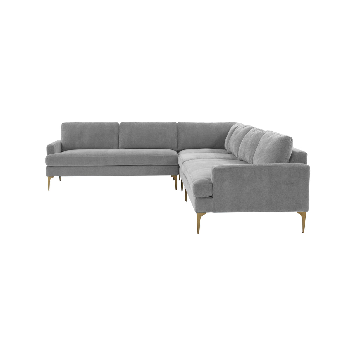 Serena Velvet Large L-Sectional by TOV Furniture at Eve Furniture