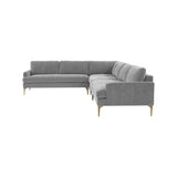 Serena Velvet Large L-Sectional by TOV Furniture at Eve Furniture