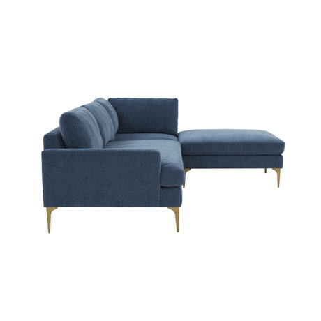 Serena Velvet Chaise Sectional by TOV Furniture at Eve Furniture