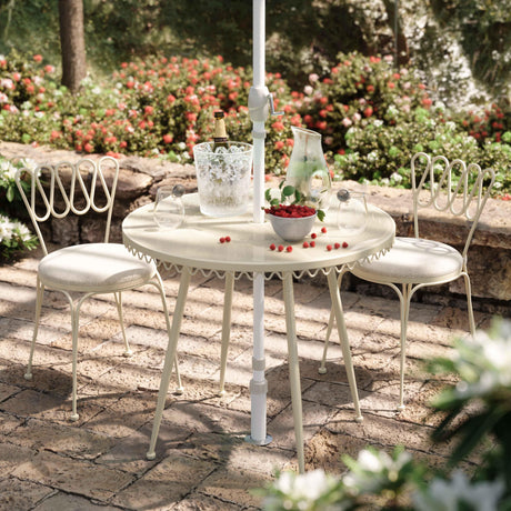 Erica Wrought Iron Outdoor Cafe Table by TOV Furniture at Eve Furniture