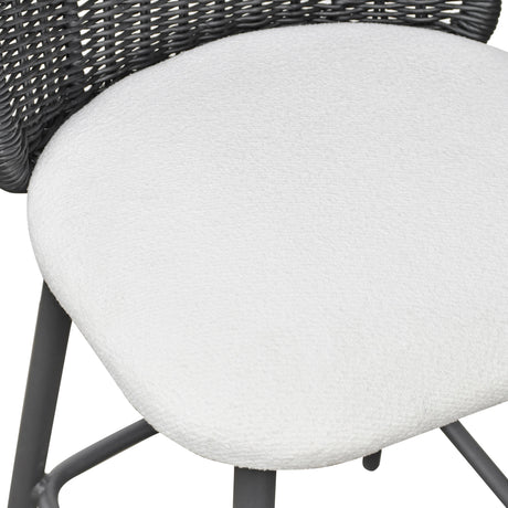 Alexa Performance Fabric Outdoor Stool by TOV Furniture at Eve Furniture