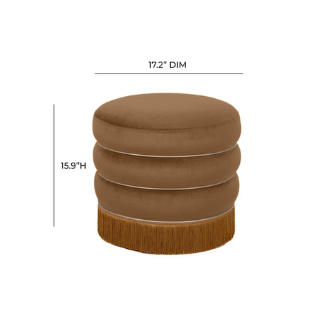 Lakka Velvet Ottoman by TOV Furniture at Eve Furniture