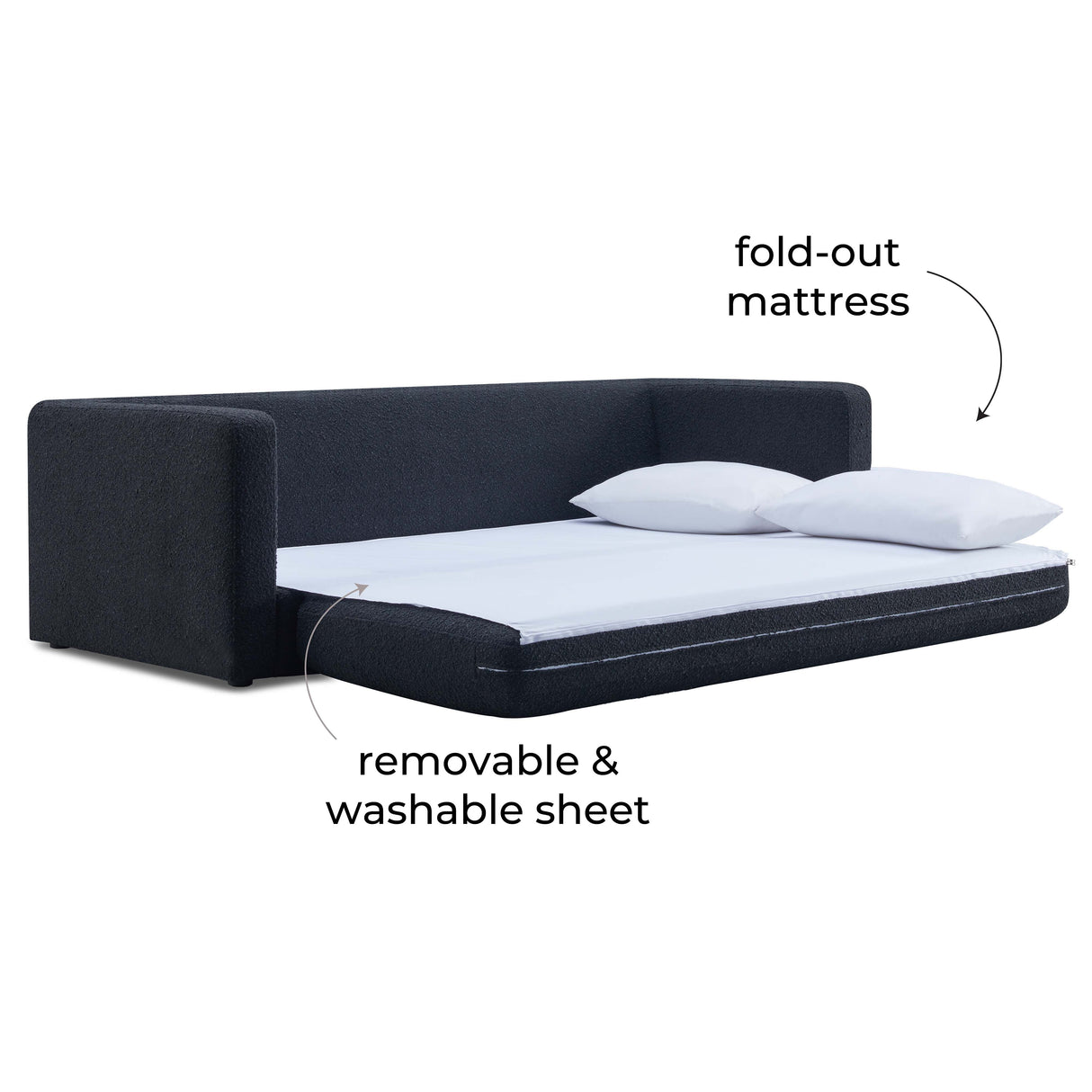 Ryan Boucle Sofa Bed by TOV Furniture at Eve Furniture