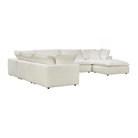 Cali Performance Fabric Modular 7-Piece Large Chaise Sectional by TOV Furniture at Eve Furniture